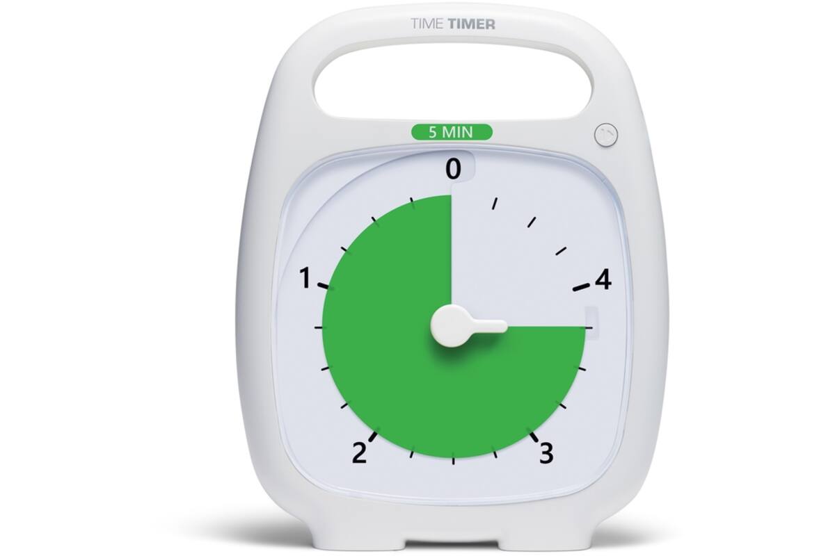 Time Timer Plus, 5 minuten - Wit