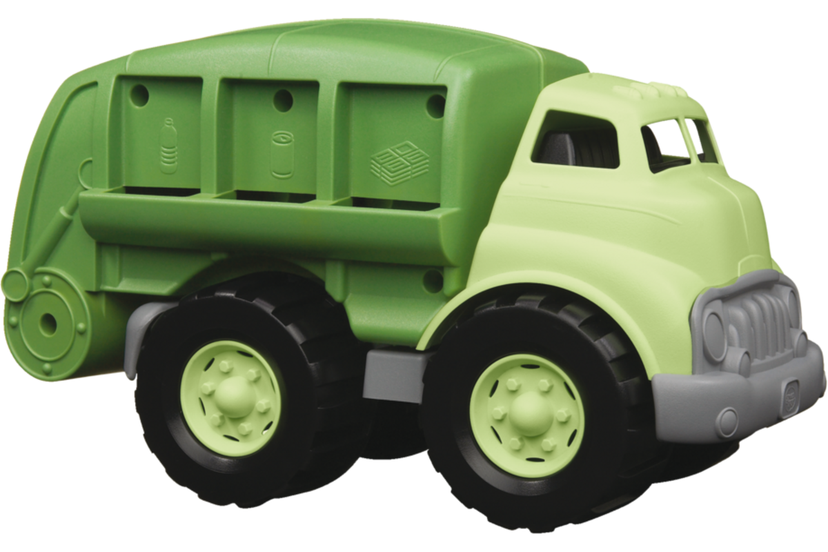 Recycling truck green toys