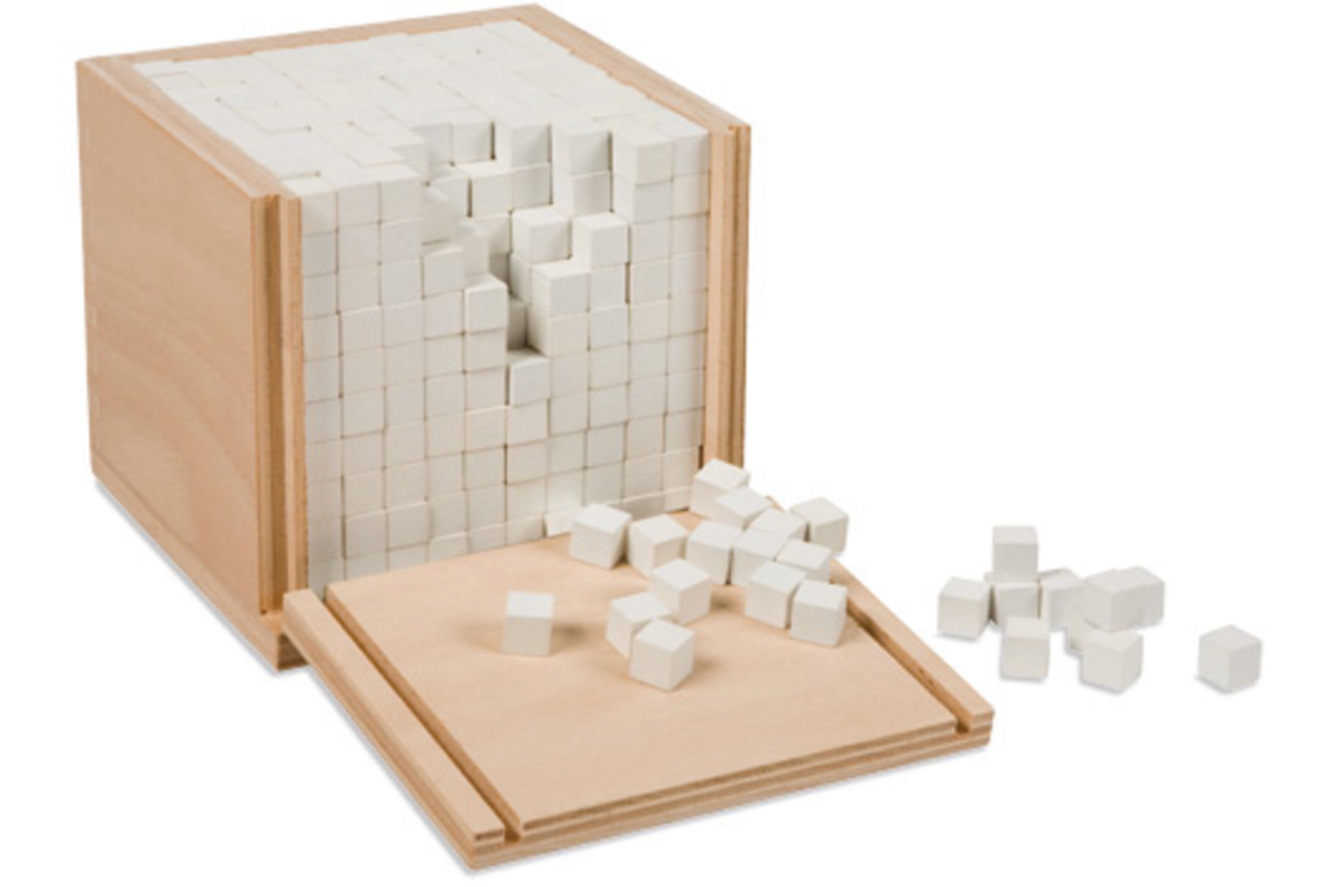 Kubus 1x1x1 cm in kist 1000 stuks