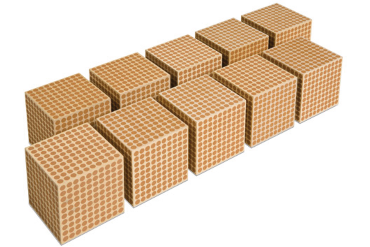 Kuben hout 10 stuks