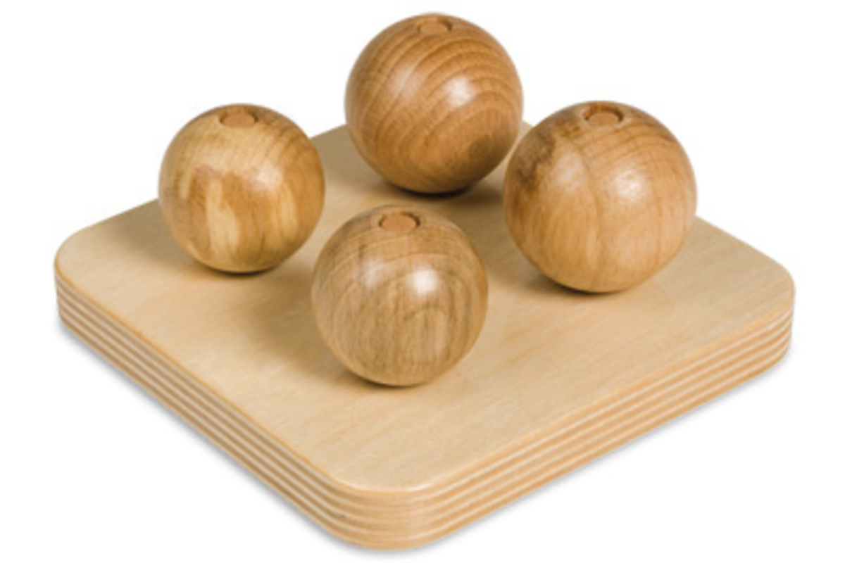 Vierbollen op staande pen