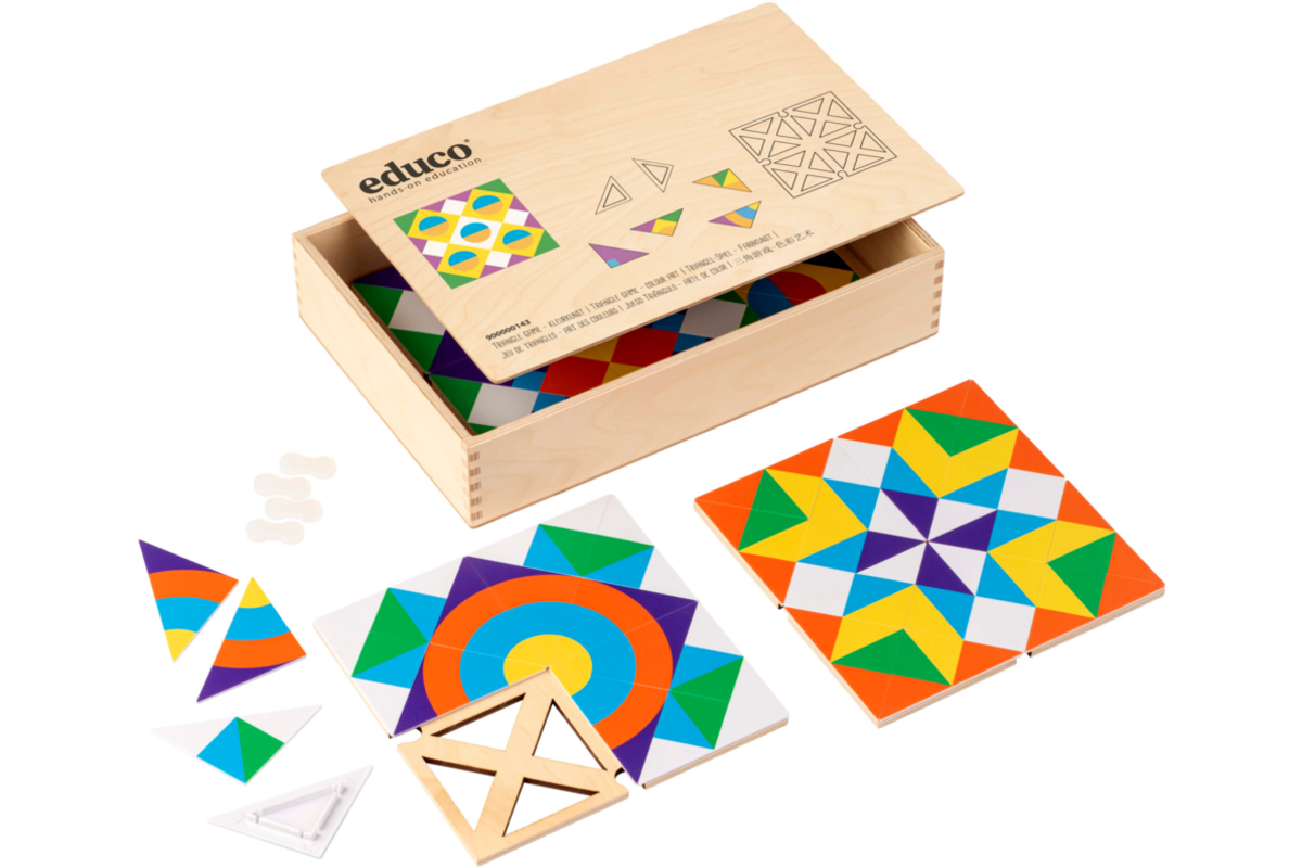 Driehoeksspel - kleurenkunst