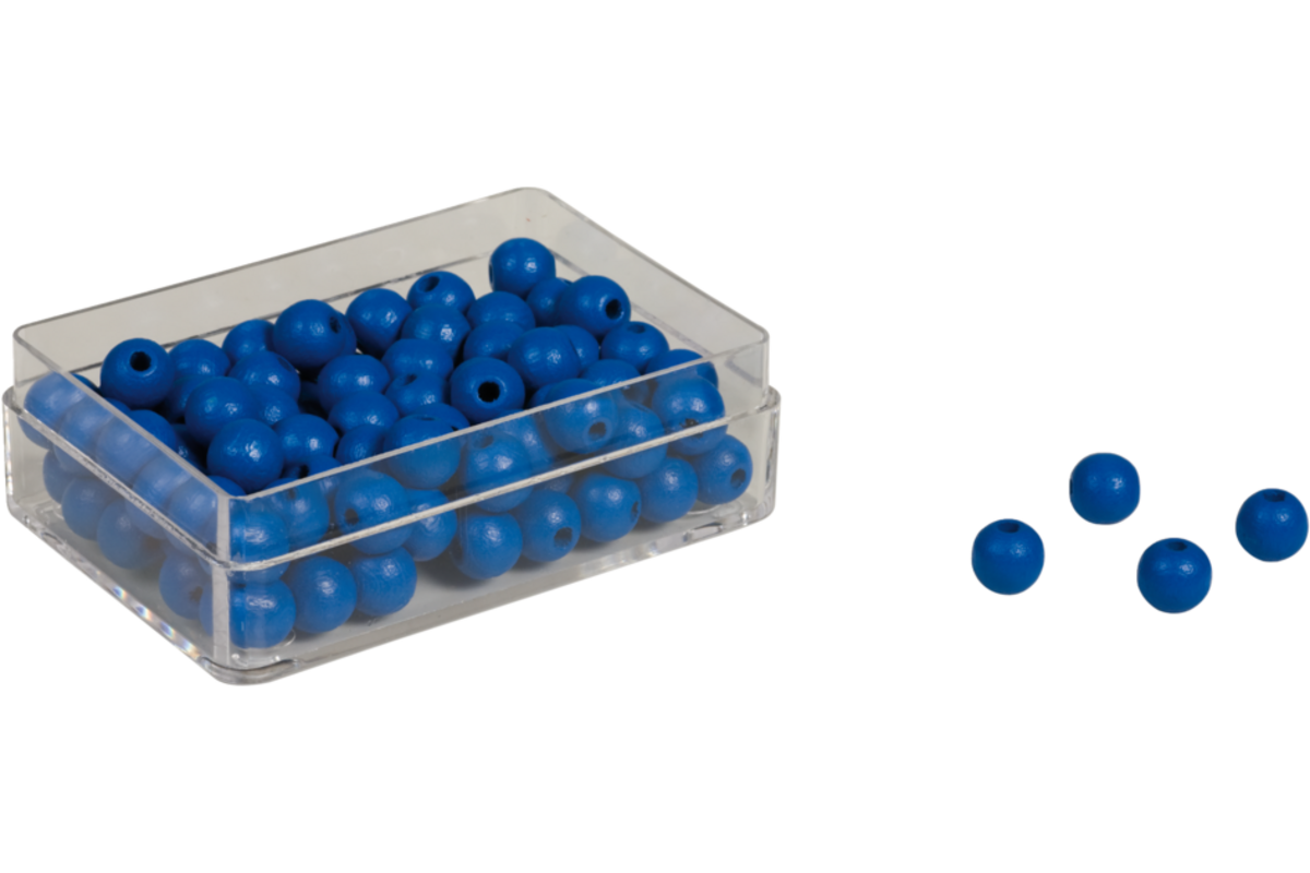 Kralen blauw 100 stuks voor vermenigvuldigingsbordje 3802485