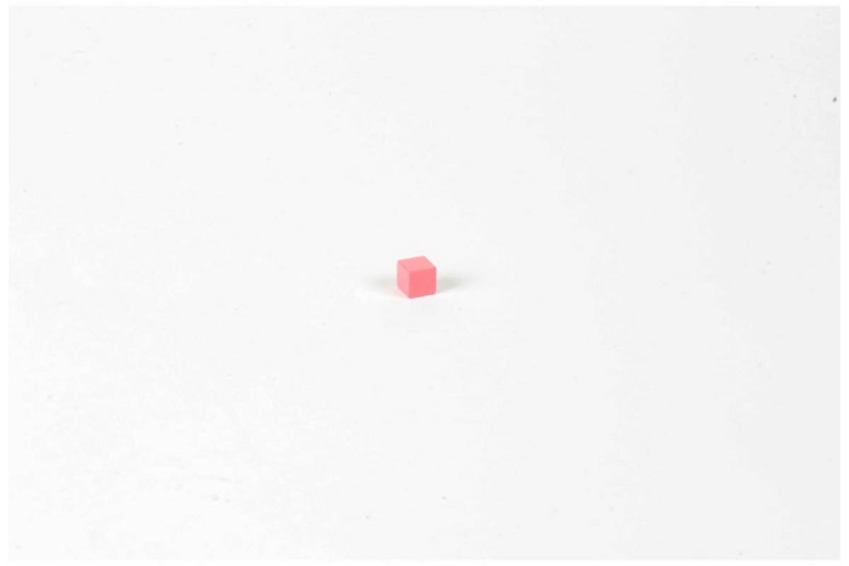 Kleinste kubus van roze toren 1cm3
