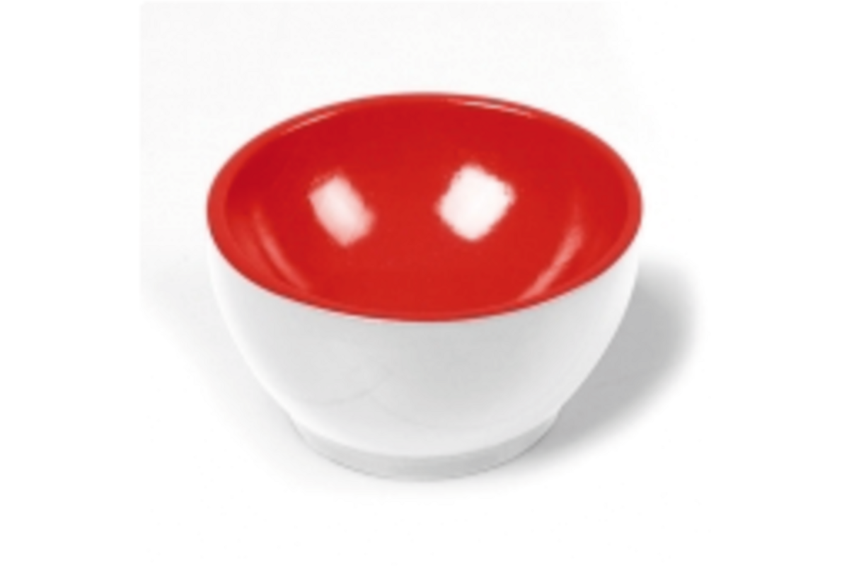 Bakje kunststof wit rood