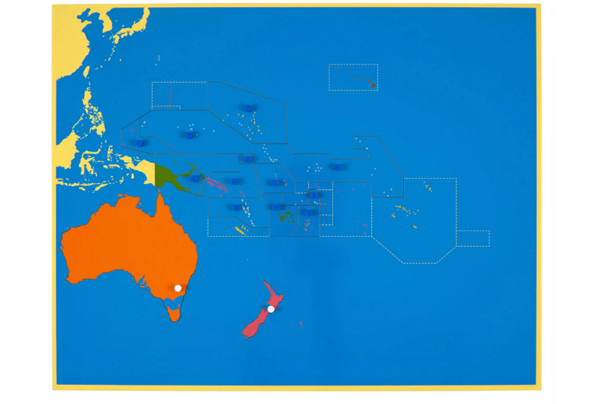Puzzelkaart Oceanië