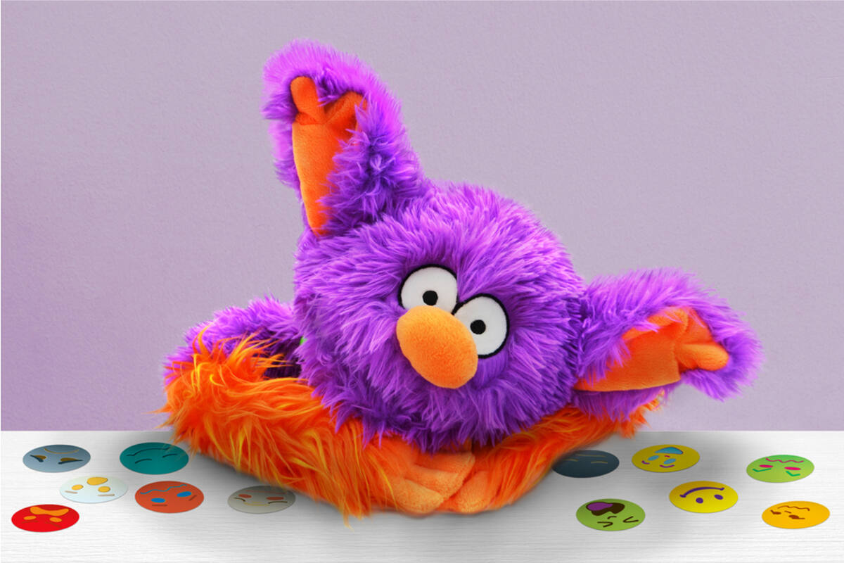 Emotie Edgar, pop 51 cm met 12 emotie fiches