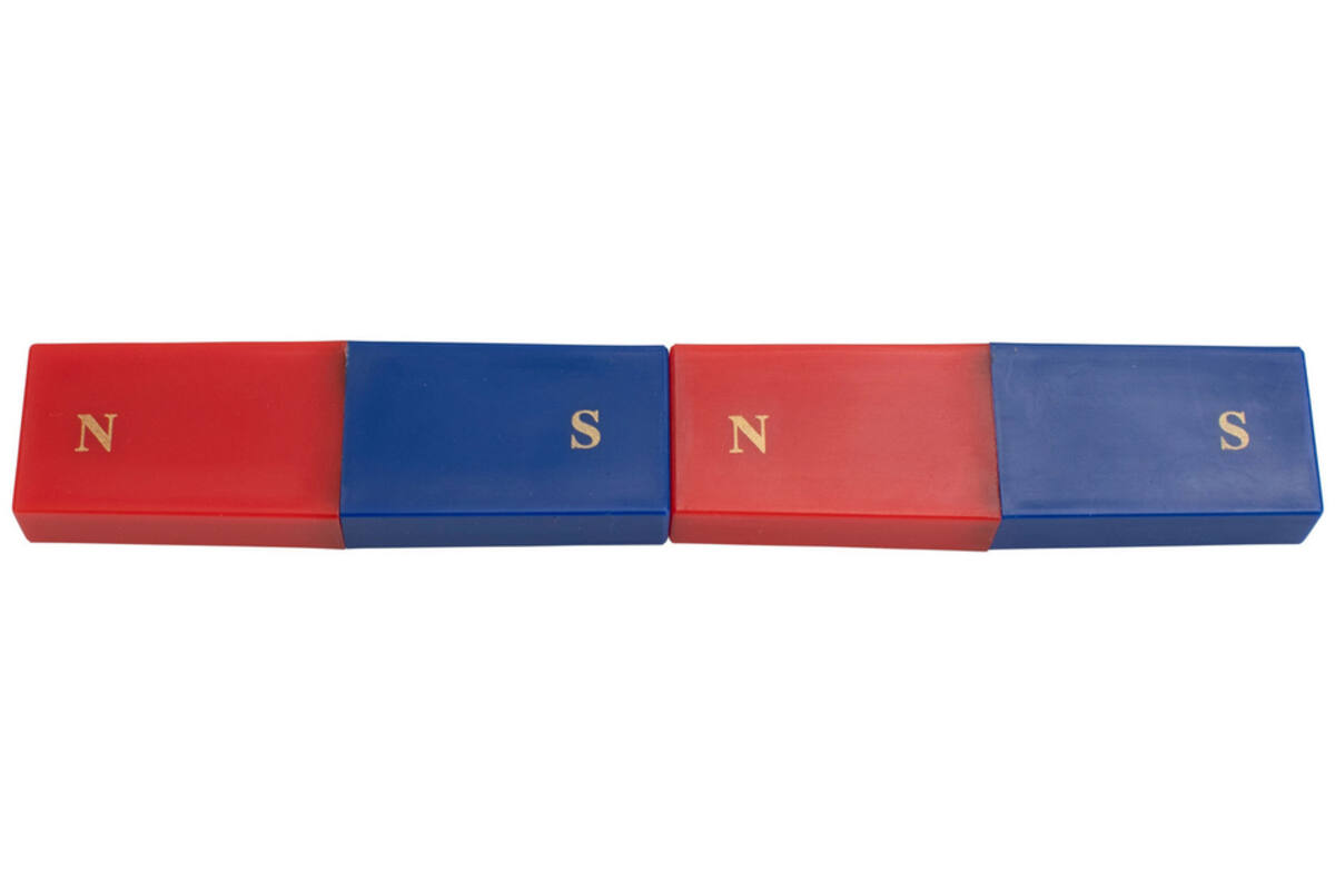 Staafmagneten in kunststof hoes, set van 2