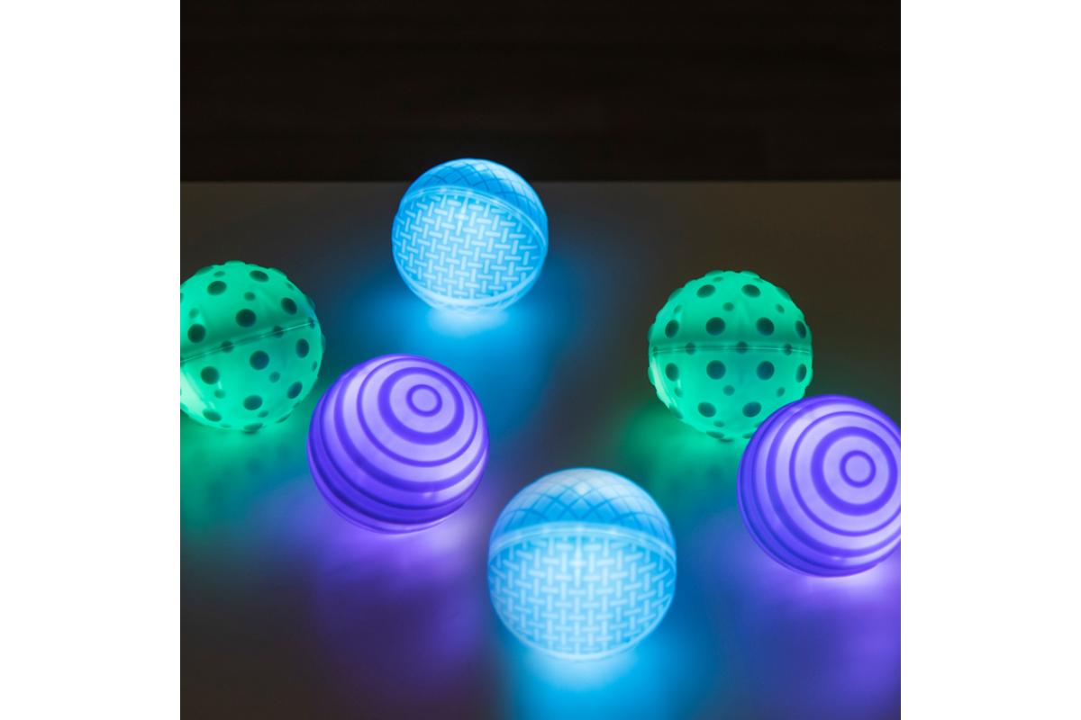 Lichtgevende ballen, 6 stuks