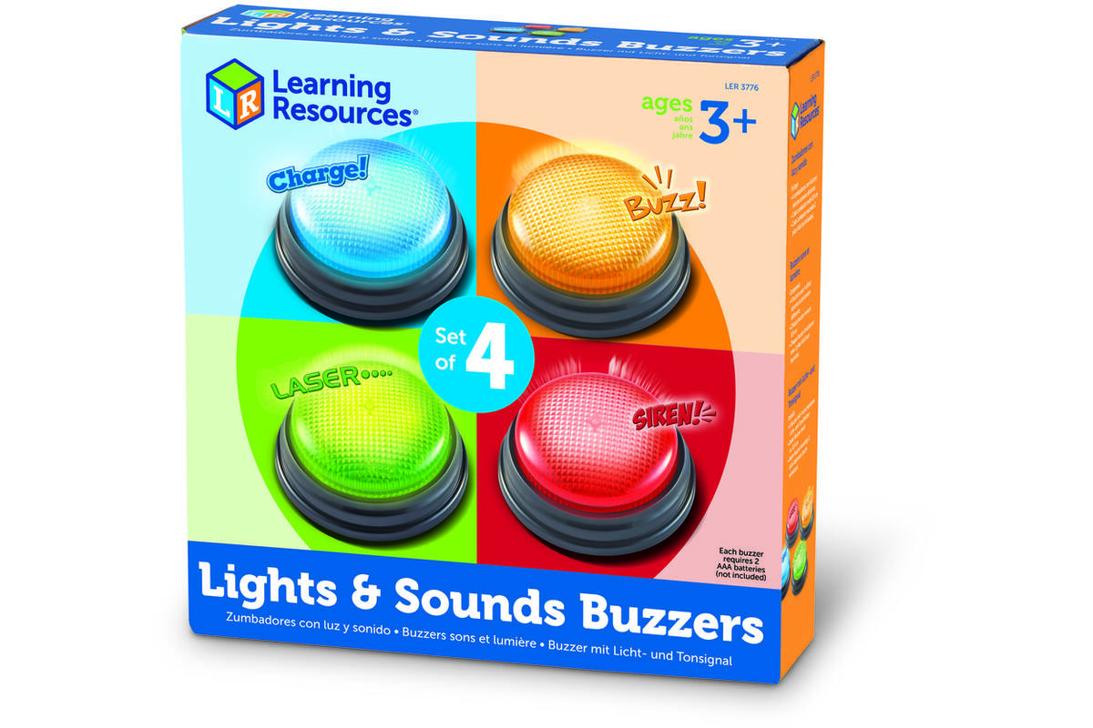 Zoemers met licht en geluid (set van 4)