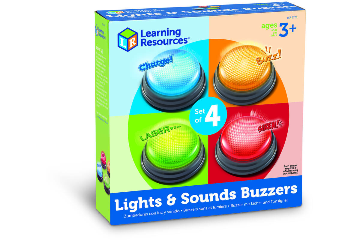 Zoemers met licht en geluid (set van 4)