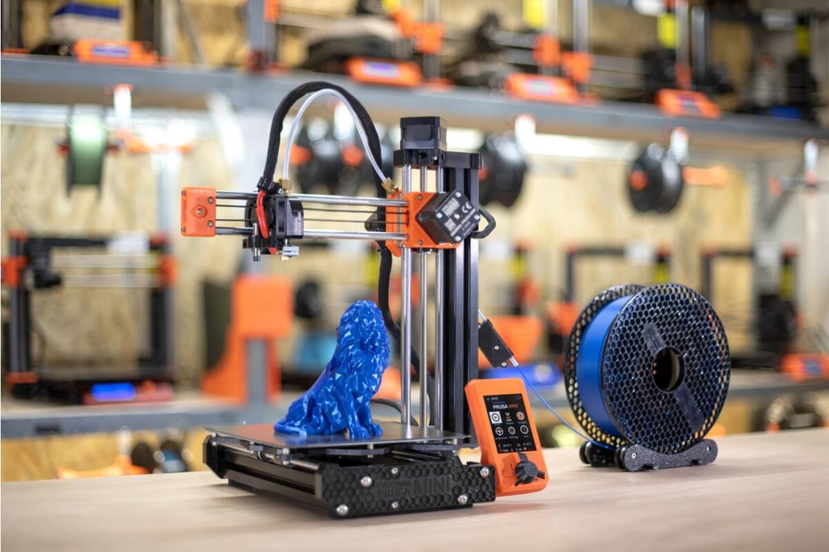 3D printer Prusa mini+ gemonteerd