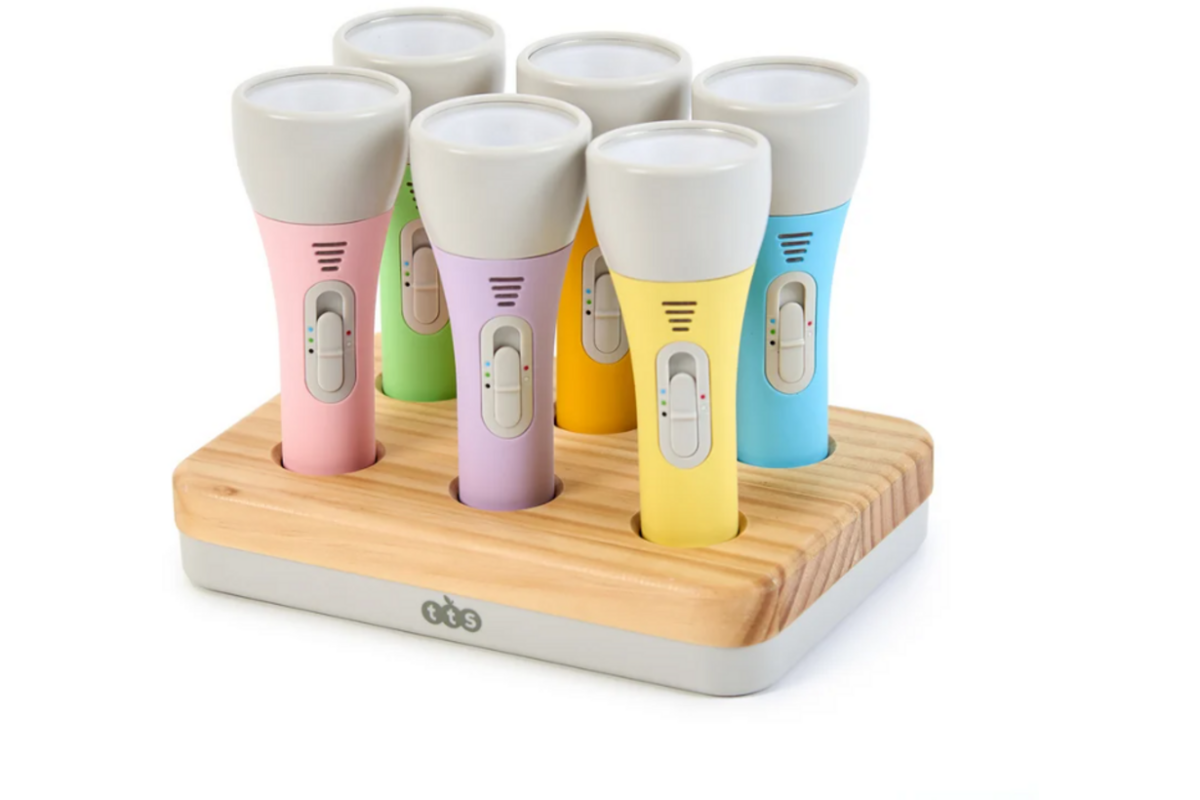 Zaklampen, 6 stuks inclusief oplaadstation
