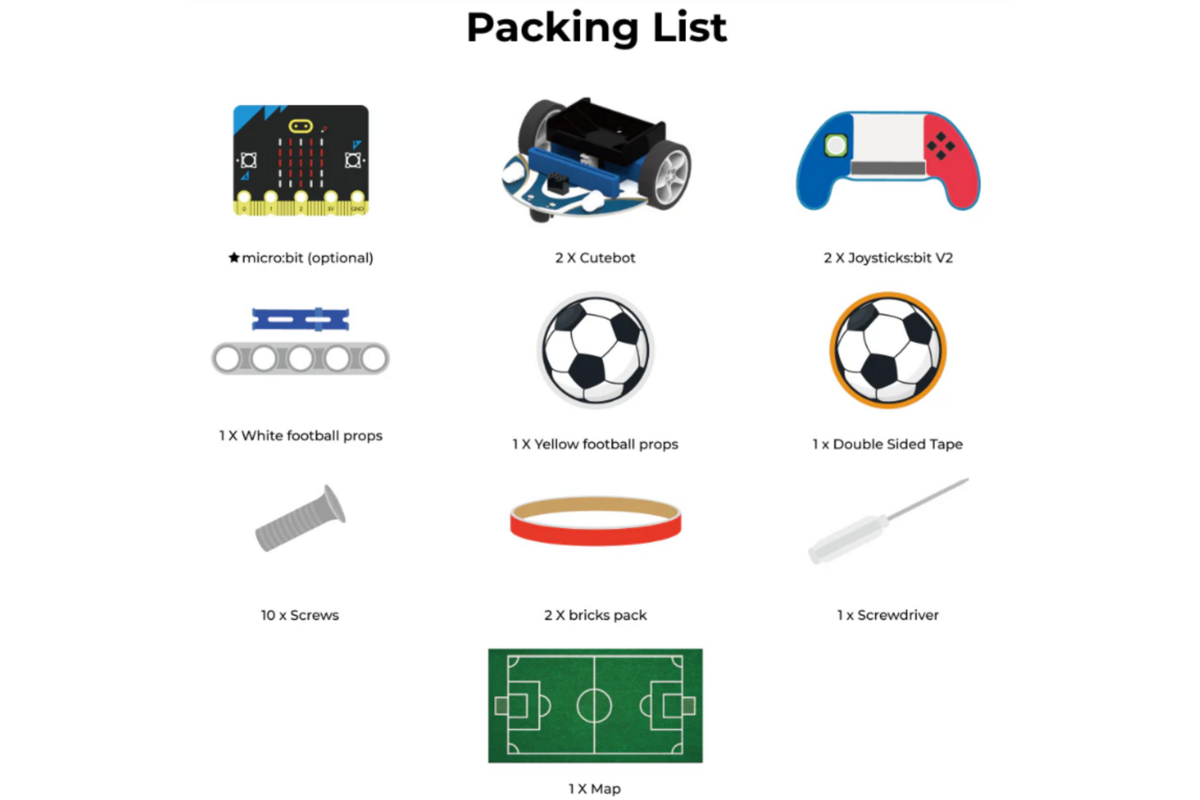 ELECFREAKS -  micro:bit Cutebot Fun Football Game Kit [EF08414]