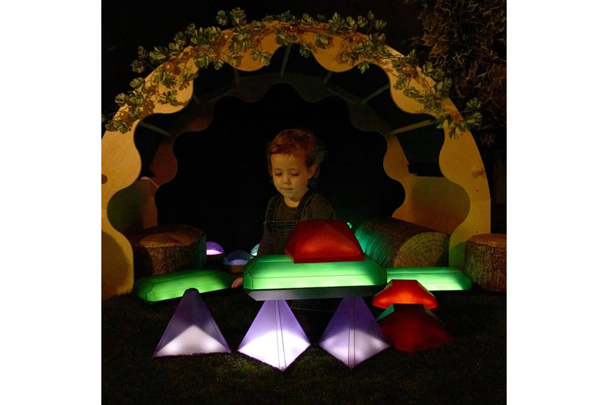 Juwelen lichtgevend, groot, 3 vormen, bundel van 9 stuks