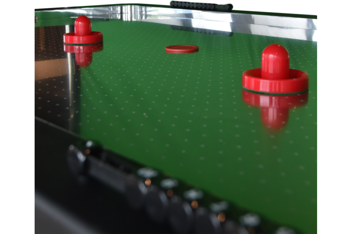 Airhockeytafel Plymouth 7ft + RVS speelveld en 73mm pucks (speelklaar)