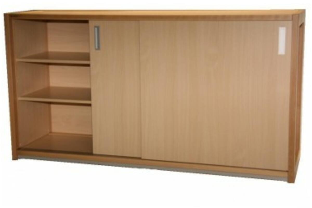 Kast 380-serie Ahorn, 4 leg- planken en deuren