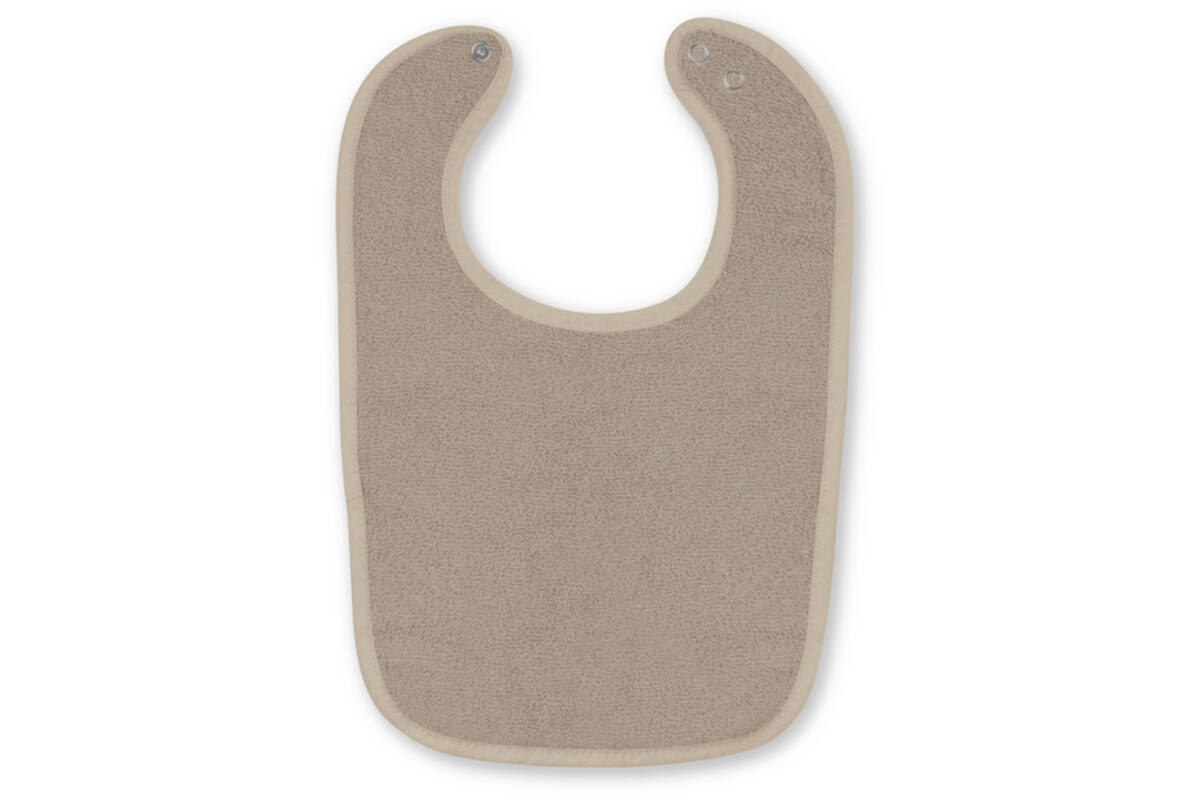 Slabbetje Drukknoop 12x, Taupe, 12x 25x38