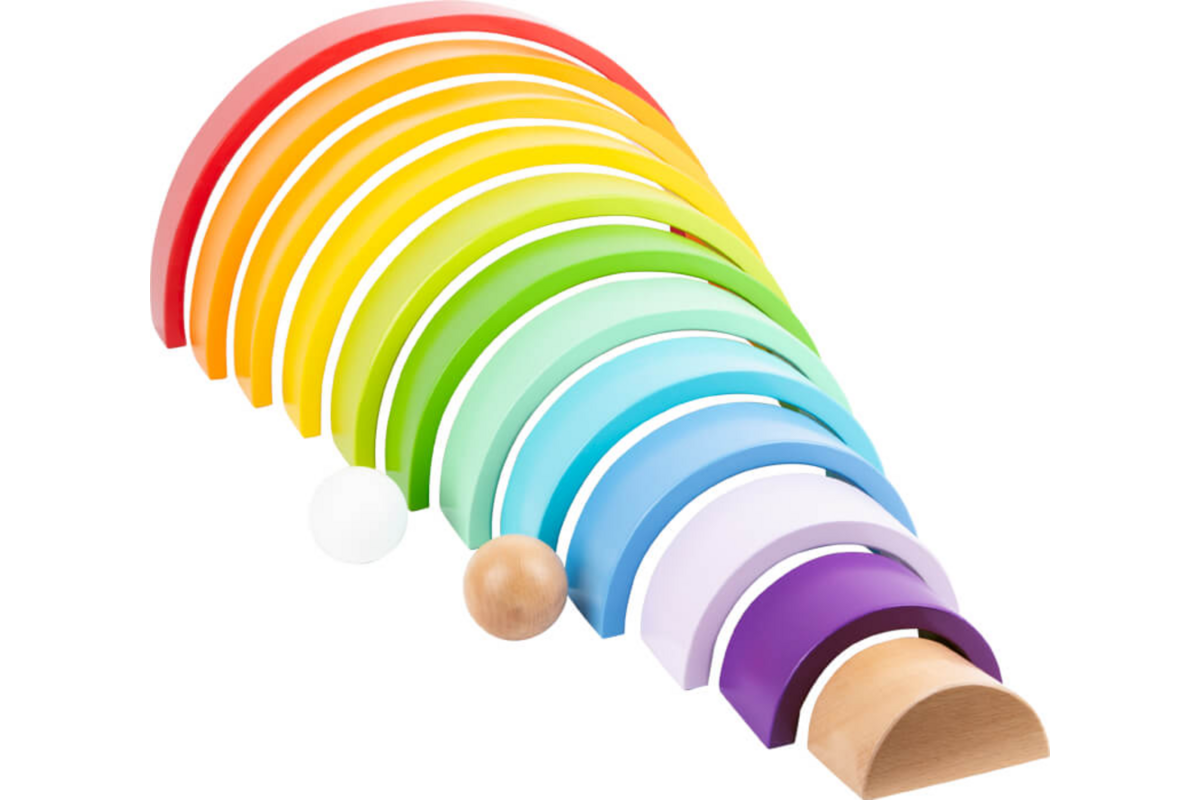 Houten Bouwblokken Regenboog XL, 14dlg.