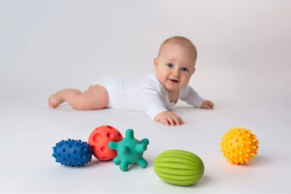 Mom's Care sensorisch speelgoed pastel ballen set - 5 stuks voor baby’s