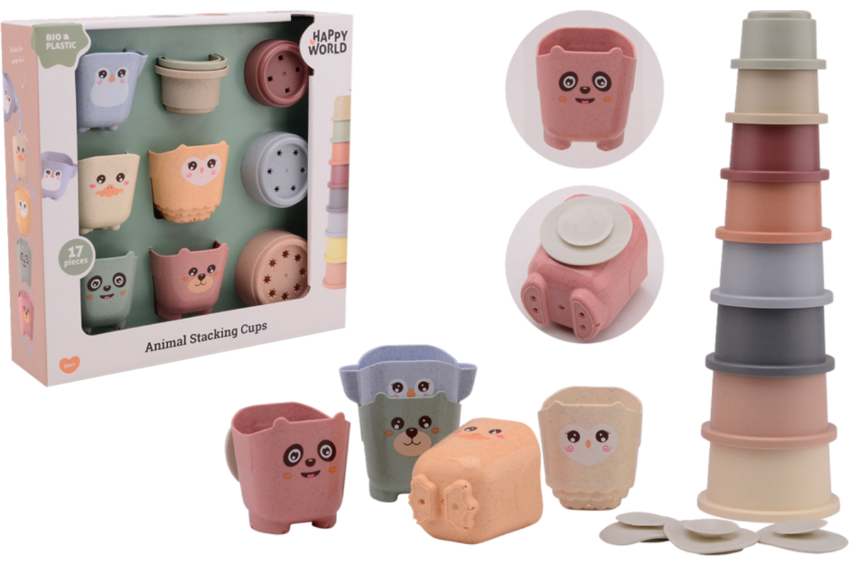 Stapelemmers Bio plastic Happy World