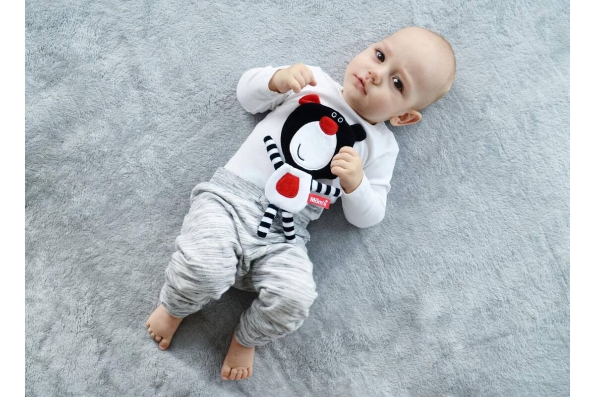 Soft baby toys - Crispy Comforter Teddy Boo Black