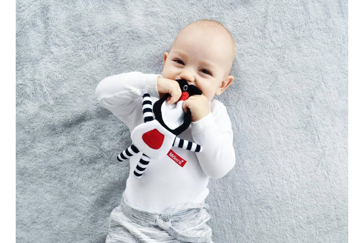 Soft baby toys - Crispy Comforter Teddy Boo Black
