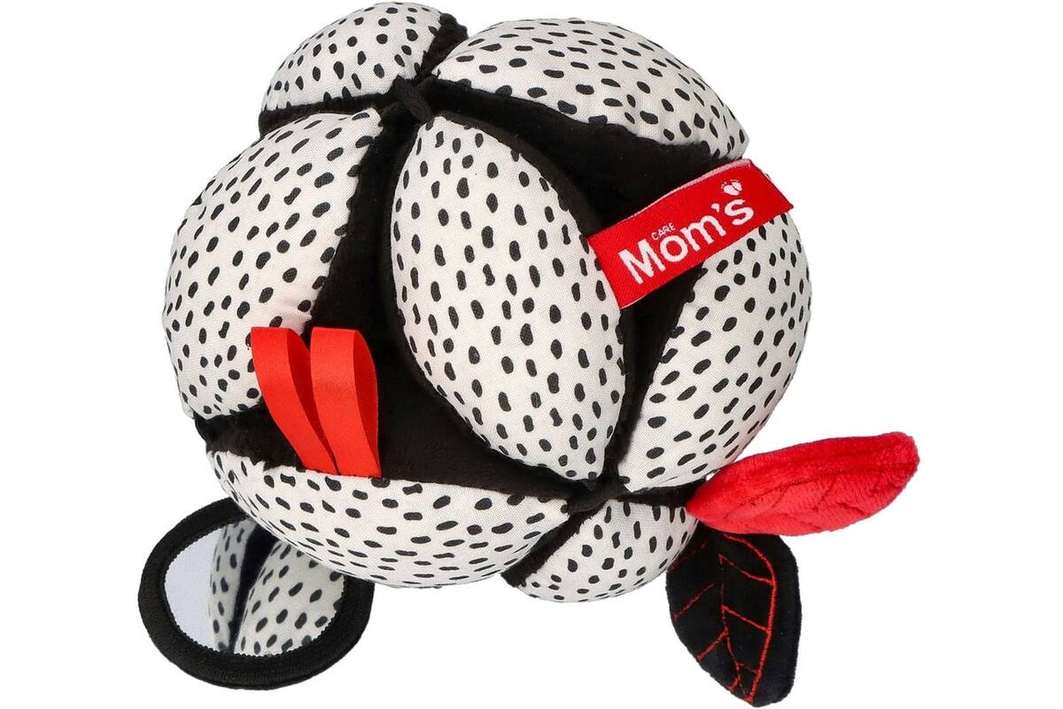 Soft baby toys - Montessori Ball with mirror White