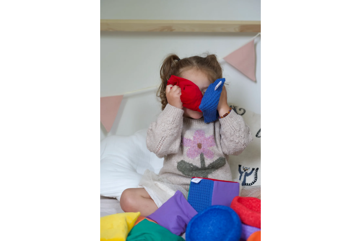 Pittenzakjes sensorisch | regenboog, 6 stuks (past bij Stapelstein)