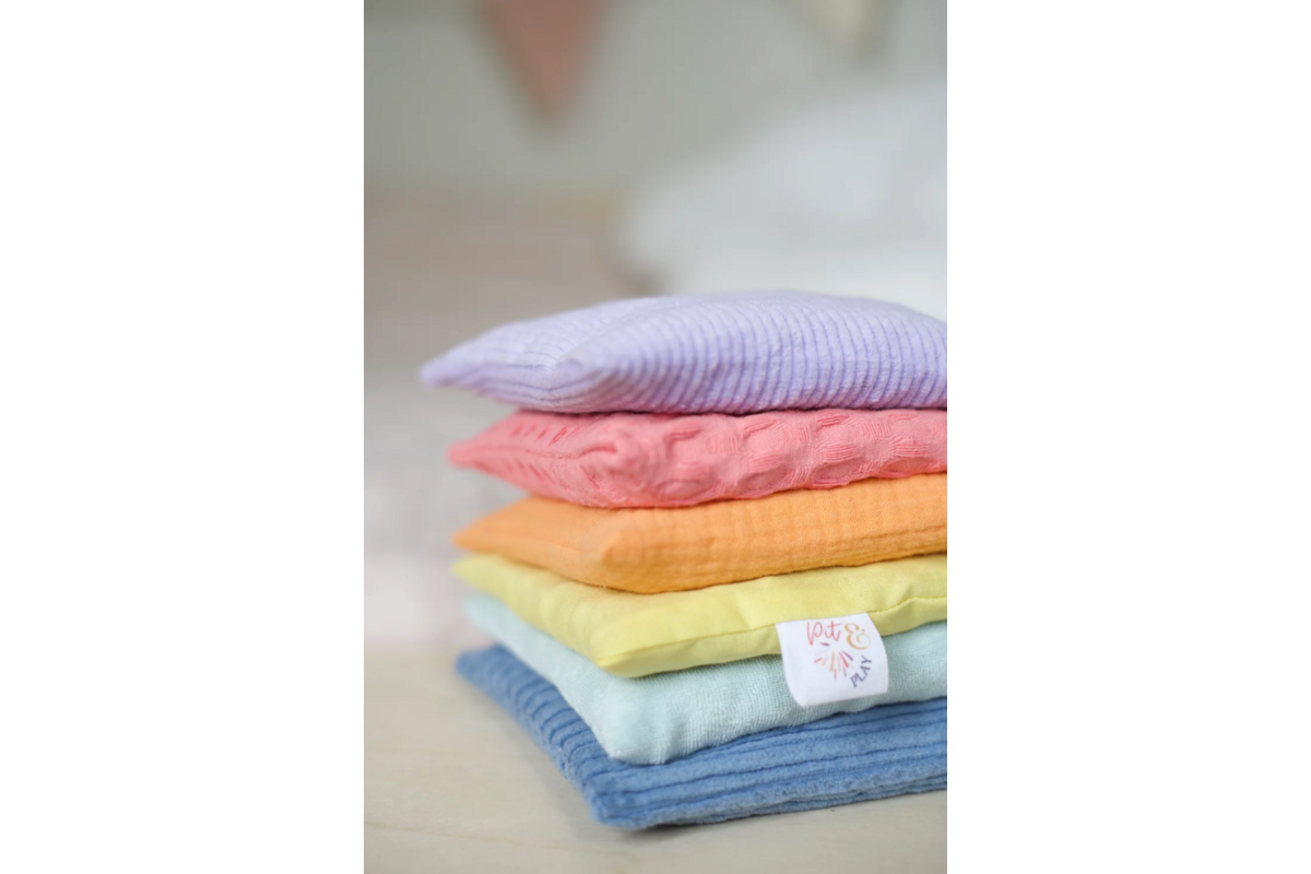 Pittenzakjes sensorisch | pastel, 6 stuks