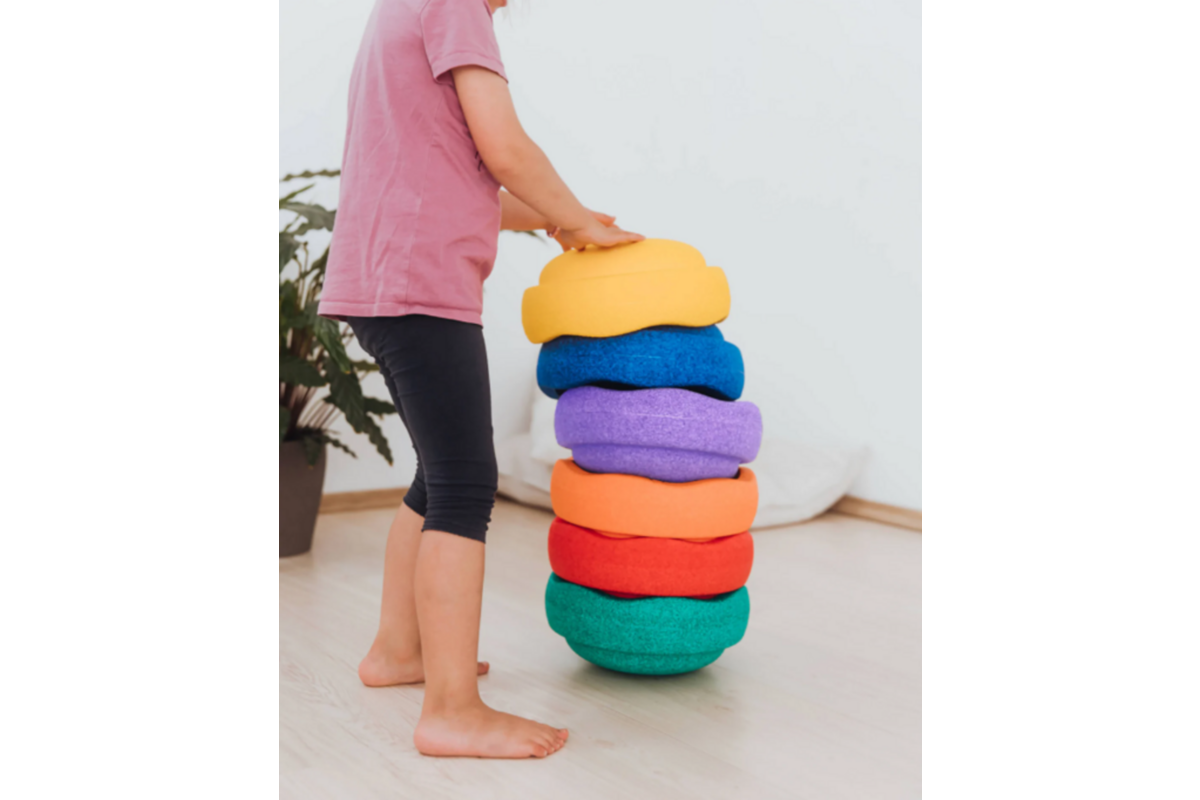 Stapelstein ® Rainbow Classic, set van 6 stuks
