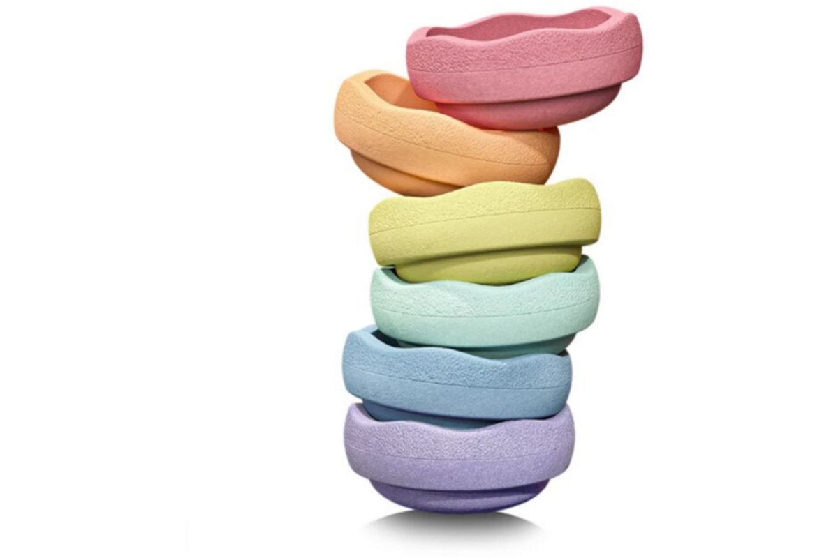 Stapelstein ® Rainbow Pastel, set van 6 stuks
