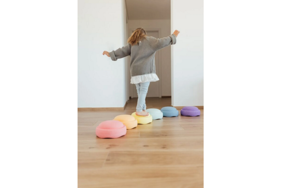 Stapelstein ® Rainbow Pastel, set van 6 stuks