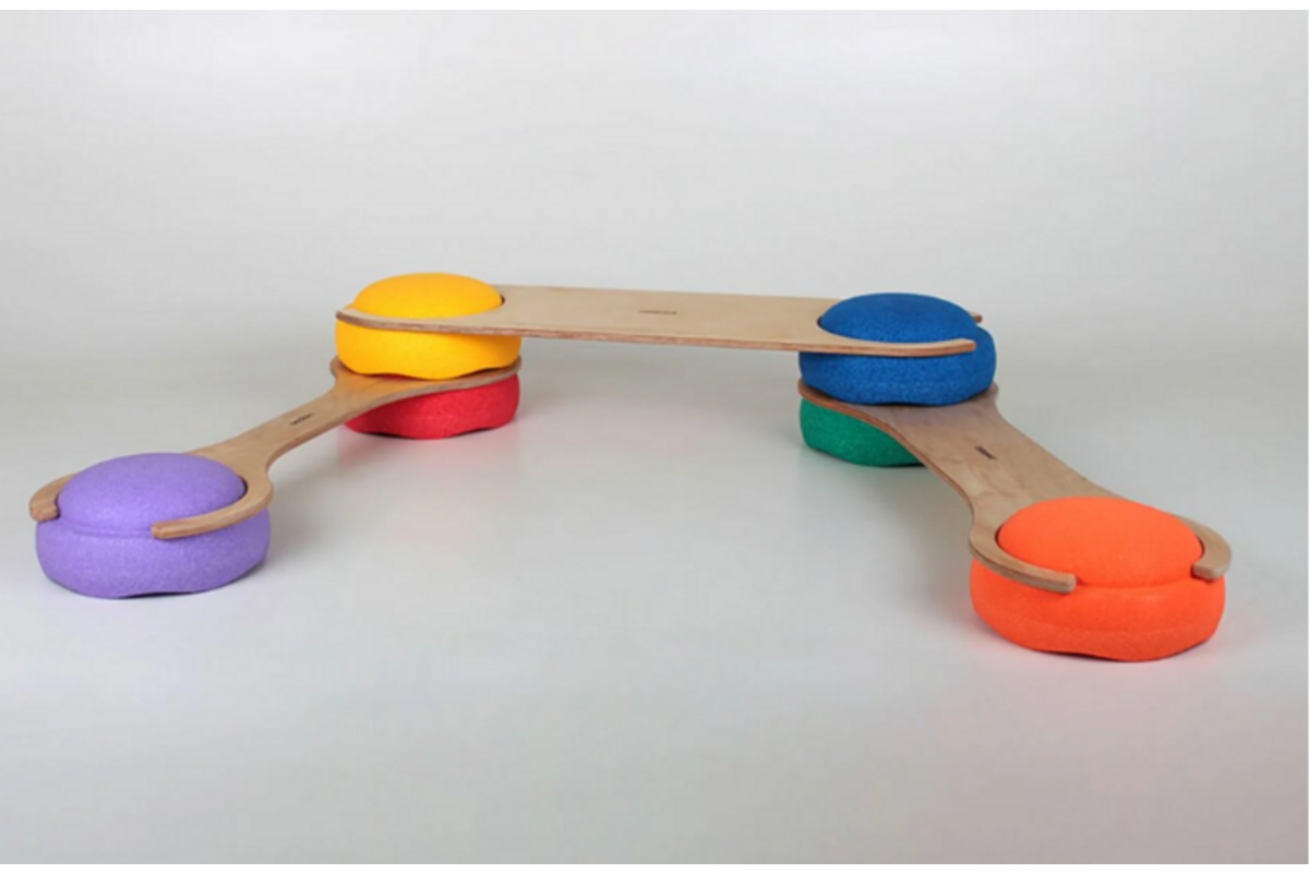 Pedalo® Balancing bar for stacking blocks, set van 3 stuks