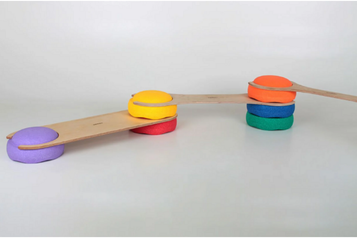 Pedalo® Balancing bar for stacking blocks, set van 3 stuks