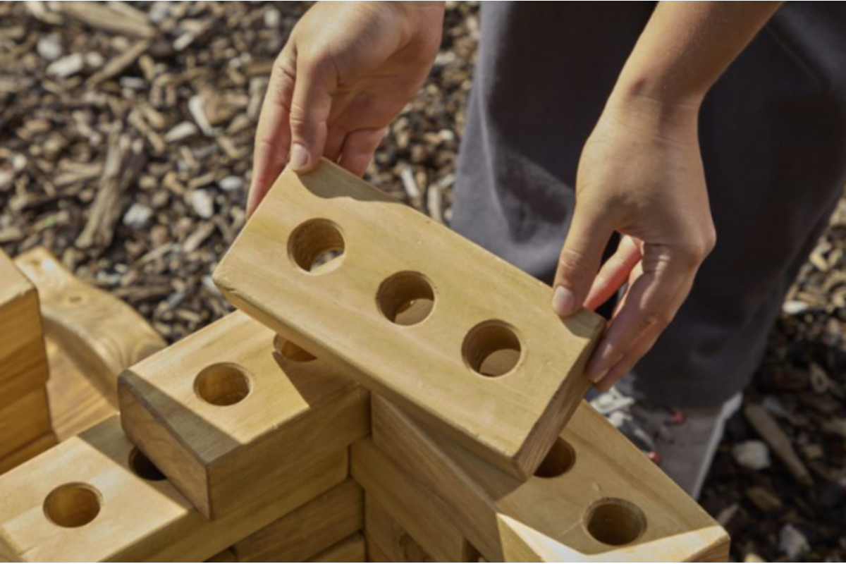 Blokken, lichtgewicht, zacht hout, 30 stuks