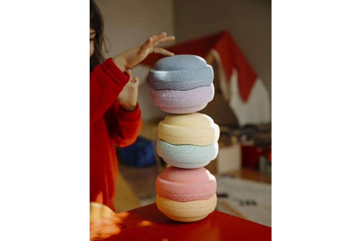 Stapelstein® Original Mini Rainbow Pastel, set van 6 stuks
