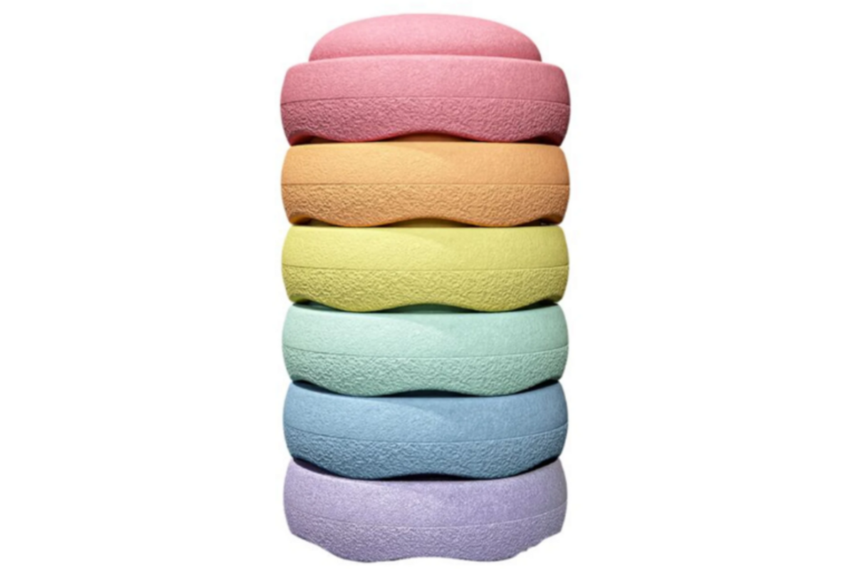 Stapelstein® Original Mini Rainbow Pastel, set van 6 stuks
