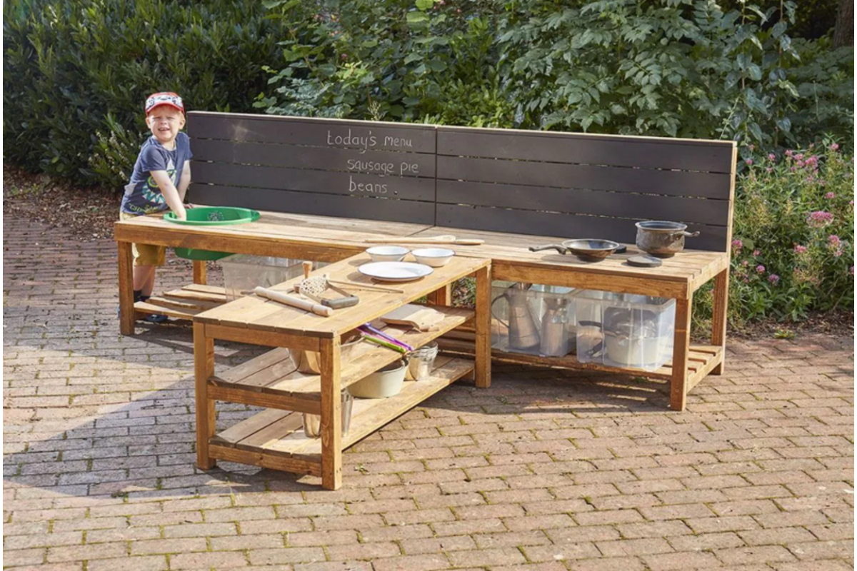 Werktafel T-vorm, 65 cm hoog