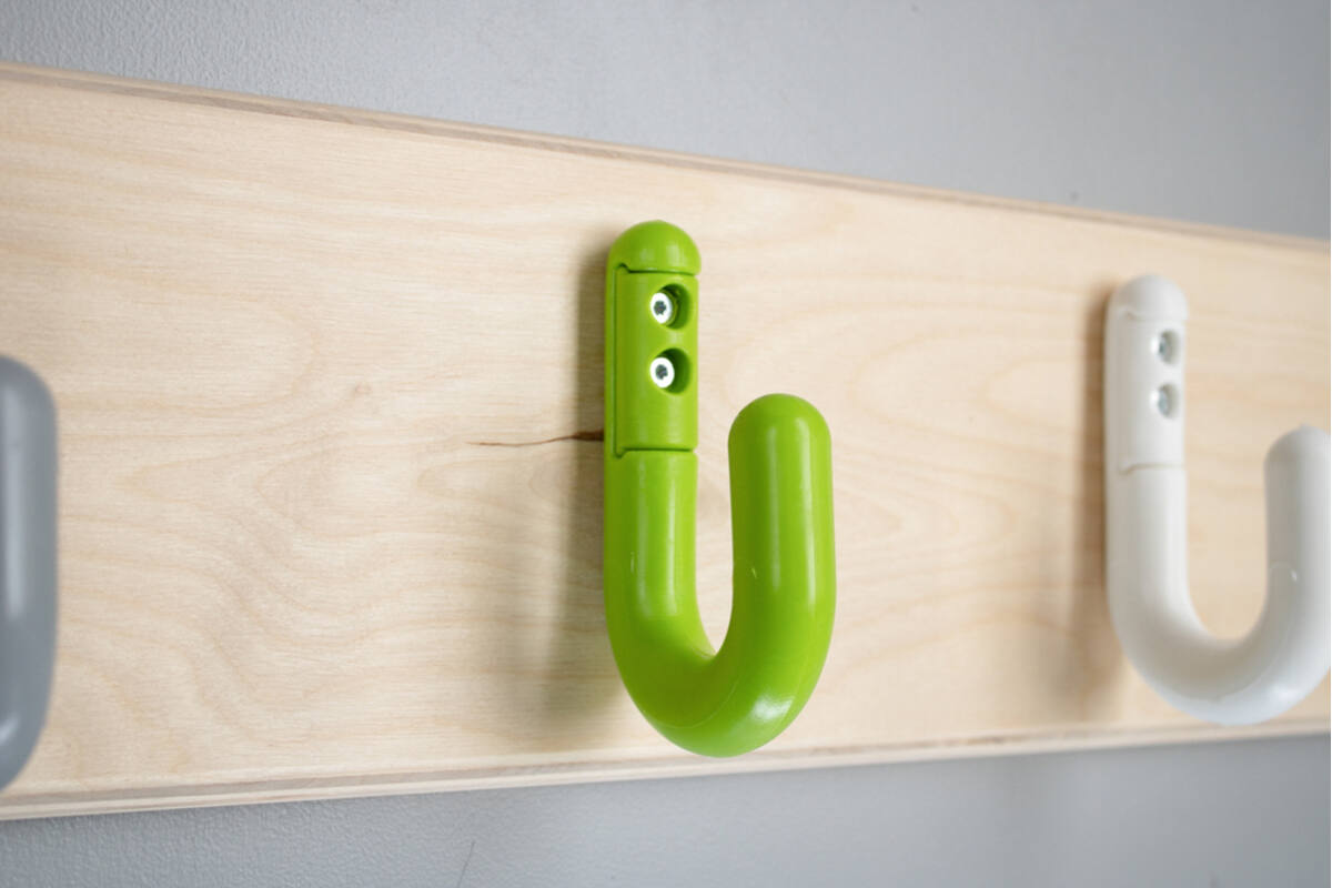 Kapstokhaak veilig | zacht kunststof groen