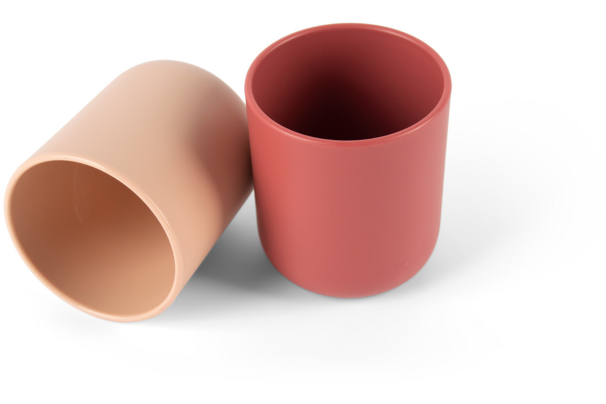 Tiny Biobased drinkbekers, 2 stuks, zand en terra