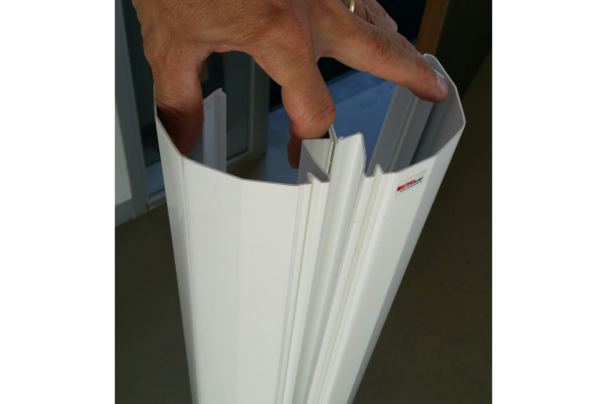 Vingerbeschermingsprofiel extreme 195 cm wit