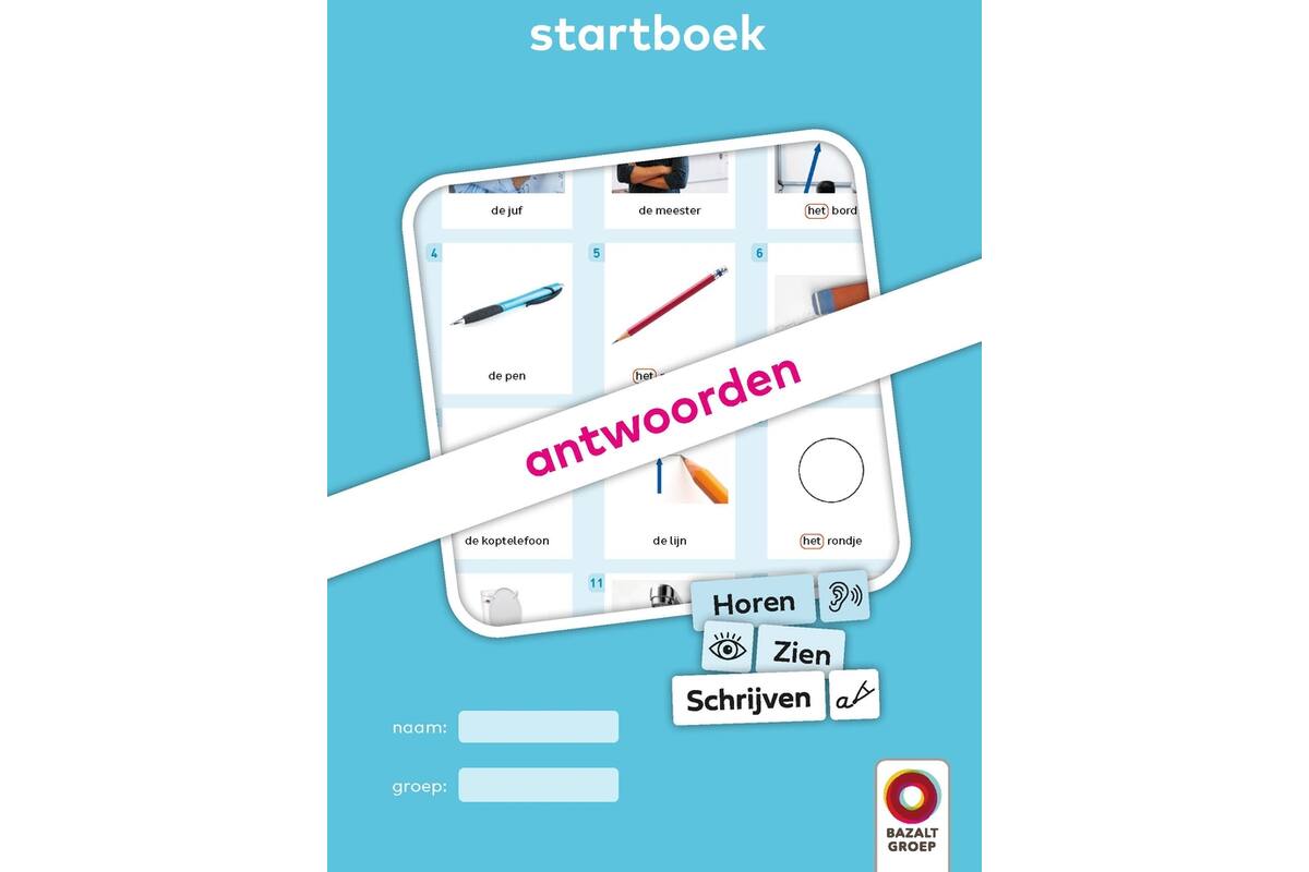 Horen, Zien en Schrijven 2 Antwoordenboeken niveau 1 (Startboek, 1-8)