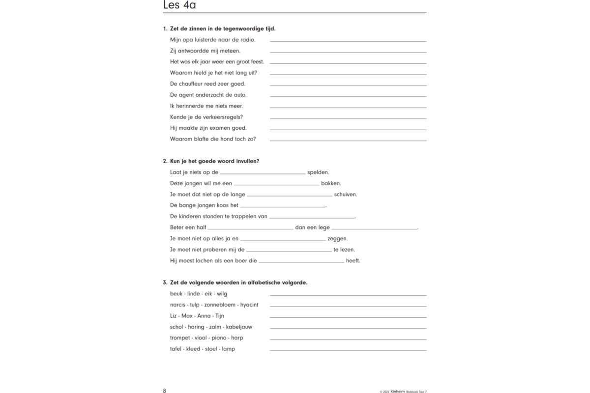 Blokboek taal groep 7 (5 stuks)
