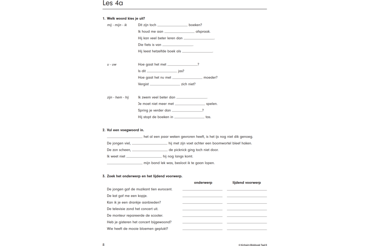 Blokboek taal groep 8 (5 stuks)
