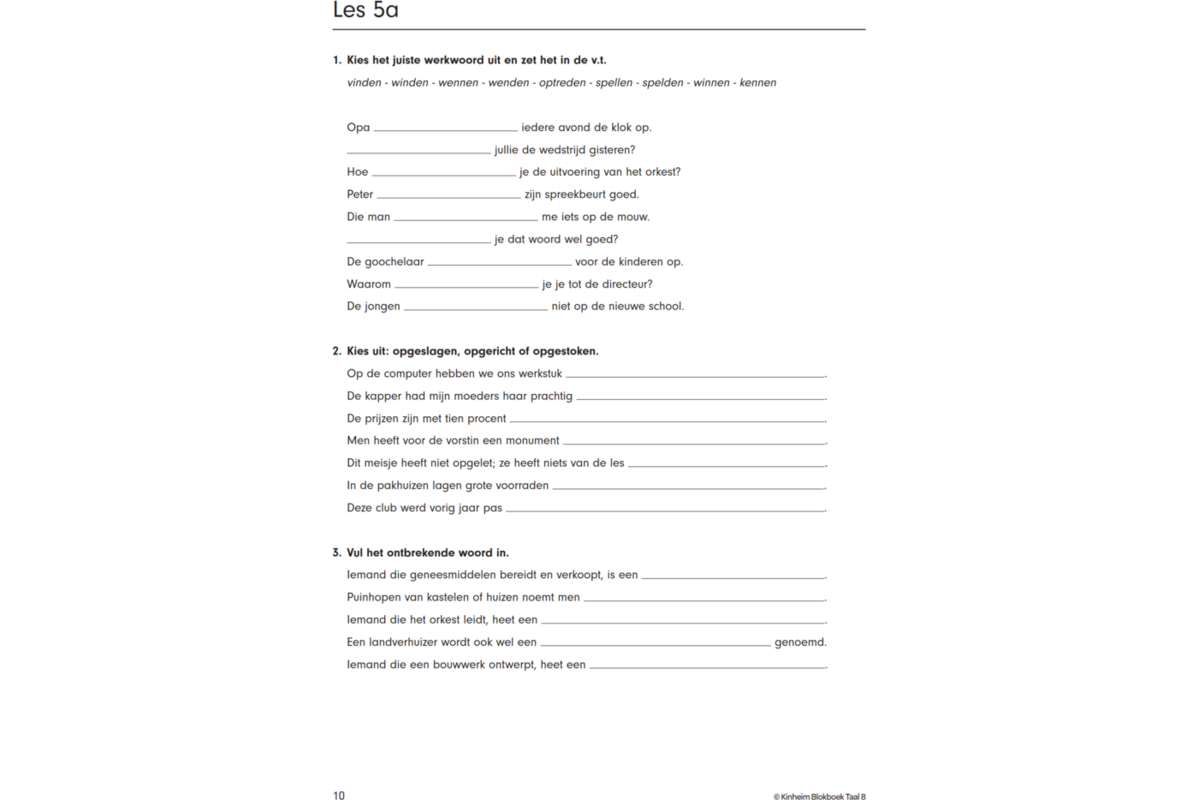 Blokboek taal groep 8 (5 stuks)