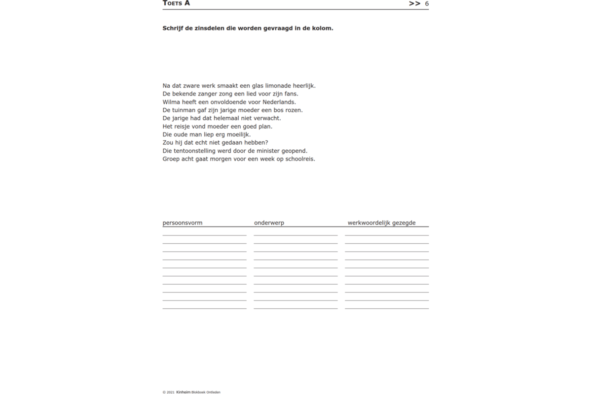Blokboek ontleden (5 stuks)