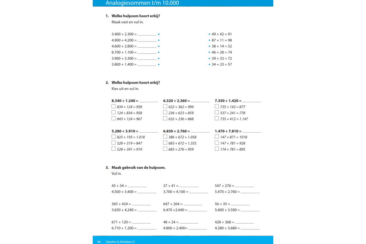 Kerndoeltrainer Optellen & Aftrekken D (5 stuks)