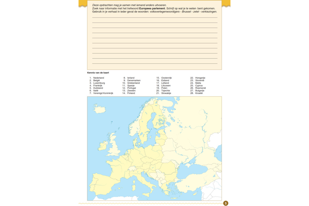Blokboek aardrijkskunde Europa (5 stuks)