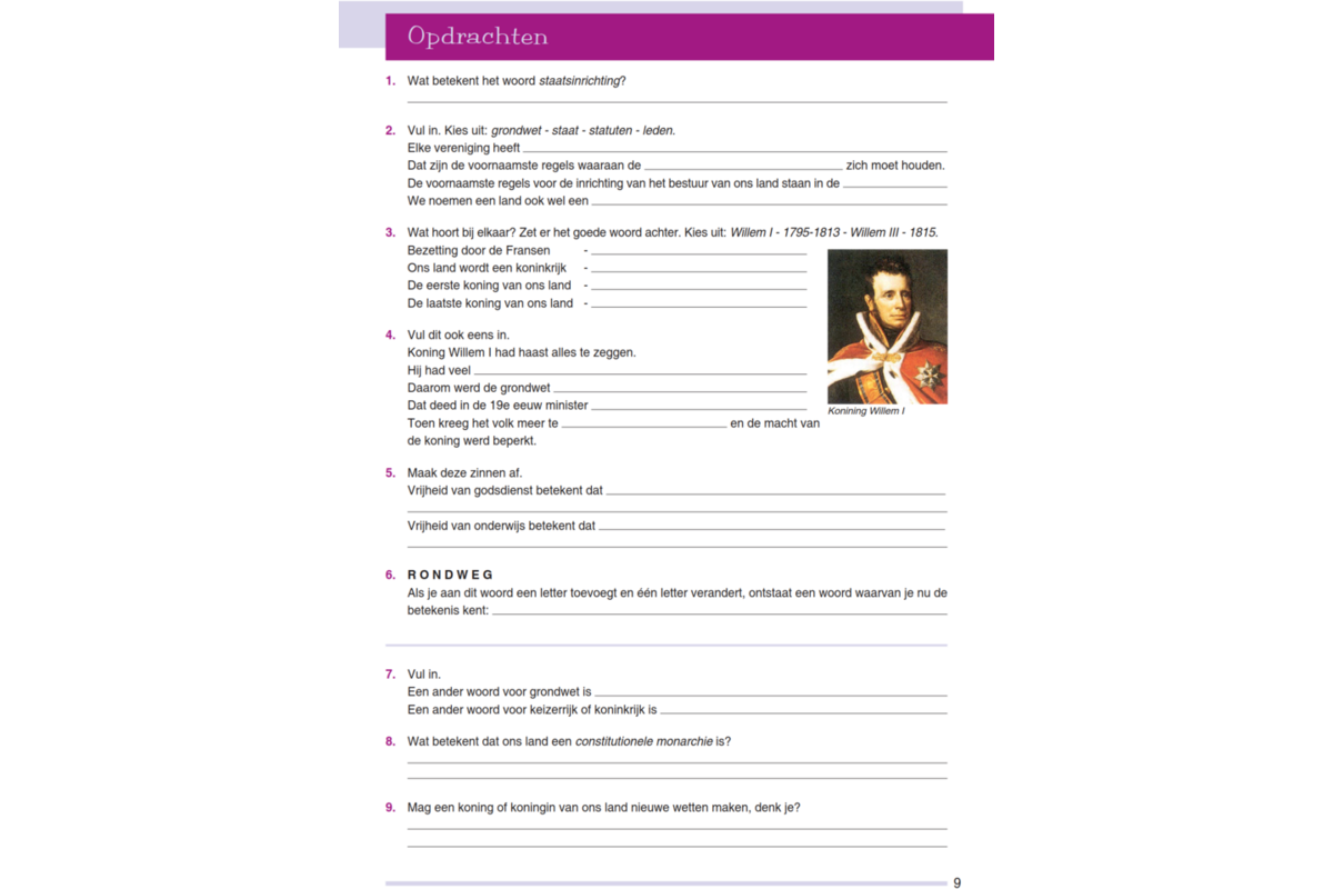 Blokboek staatsinrichting (5 stuks)